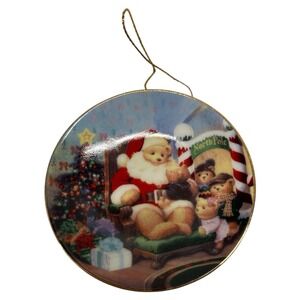Vintage Avon 2001 A Visit With Santa Ornament In Box